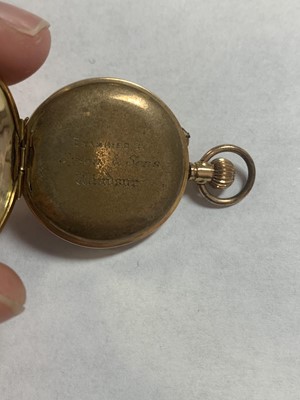 Lot 92 - A lady's fob watch and guard chain