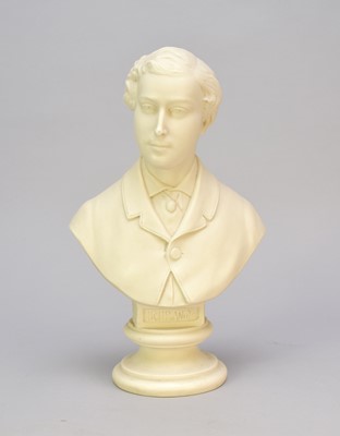 Lot 358 - John Rose Coalport parian bust of Edward, Prince of Wales