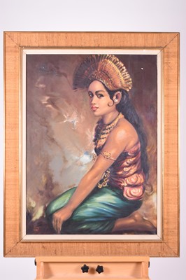 Lot 218 - Emy Lopez (XX-XXI), 'Candle Dance' and a portrait by another hand