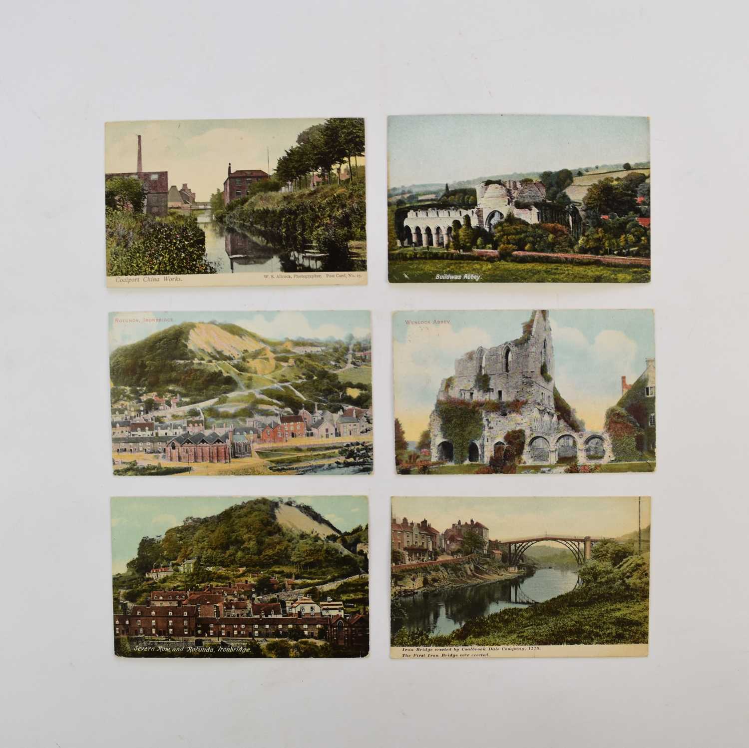 Lot 1026 - SHROPSHIRE POSTCARDS.  An album of 160 postcards all by WS Allcock of Ironbridge