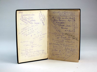 Lot WW1 - A book signed by Prisoners of War held at Rastatt camp, near Baden