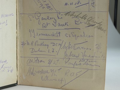 Lot 65 - WW1 - A book signed by Prisoners of War held at Rastatt camp, near Baden
