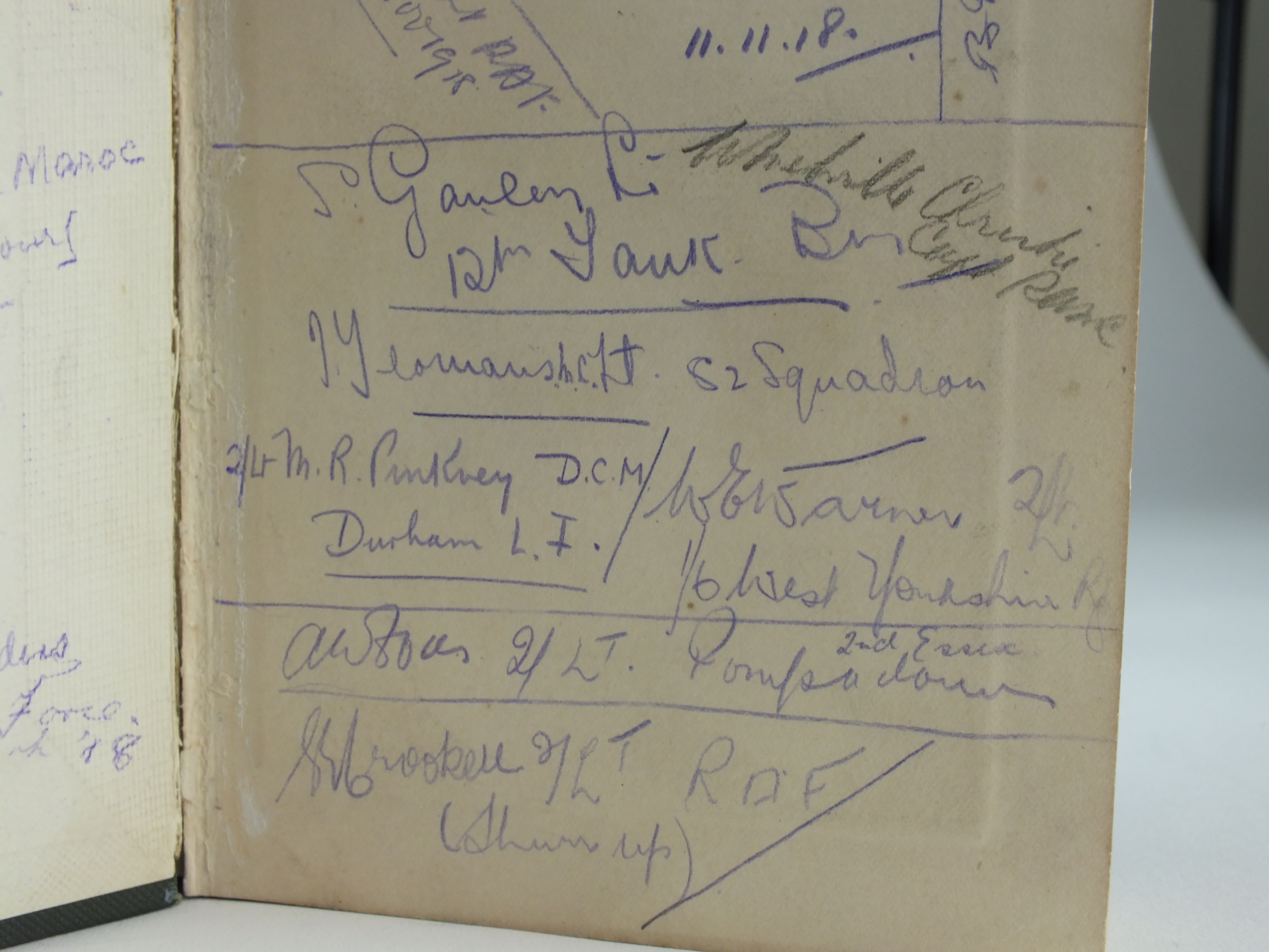 Lot 65 - WW1 - A book signed by Prisoners of War held