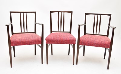 Lot 594 - A set of ten (8+2) Gordon Russell 'Burford' shape dining chairs