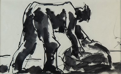 Lot 243 - Josef Herman RA (Polish-British 1911-2000) Fisherman with Net