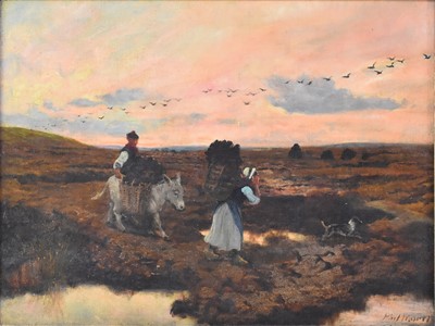 Lot 293 - Phil Morris (British 19th-20th Century) Peatcutters