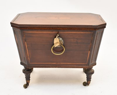 Lot 583 - A Regency mahogany sarcophagus form wine cooler