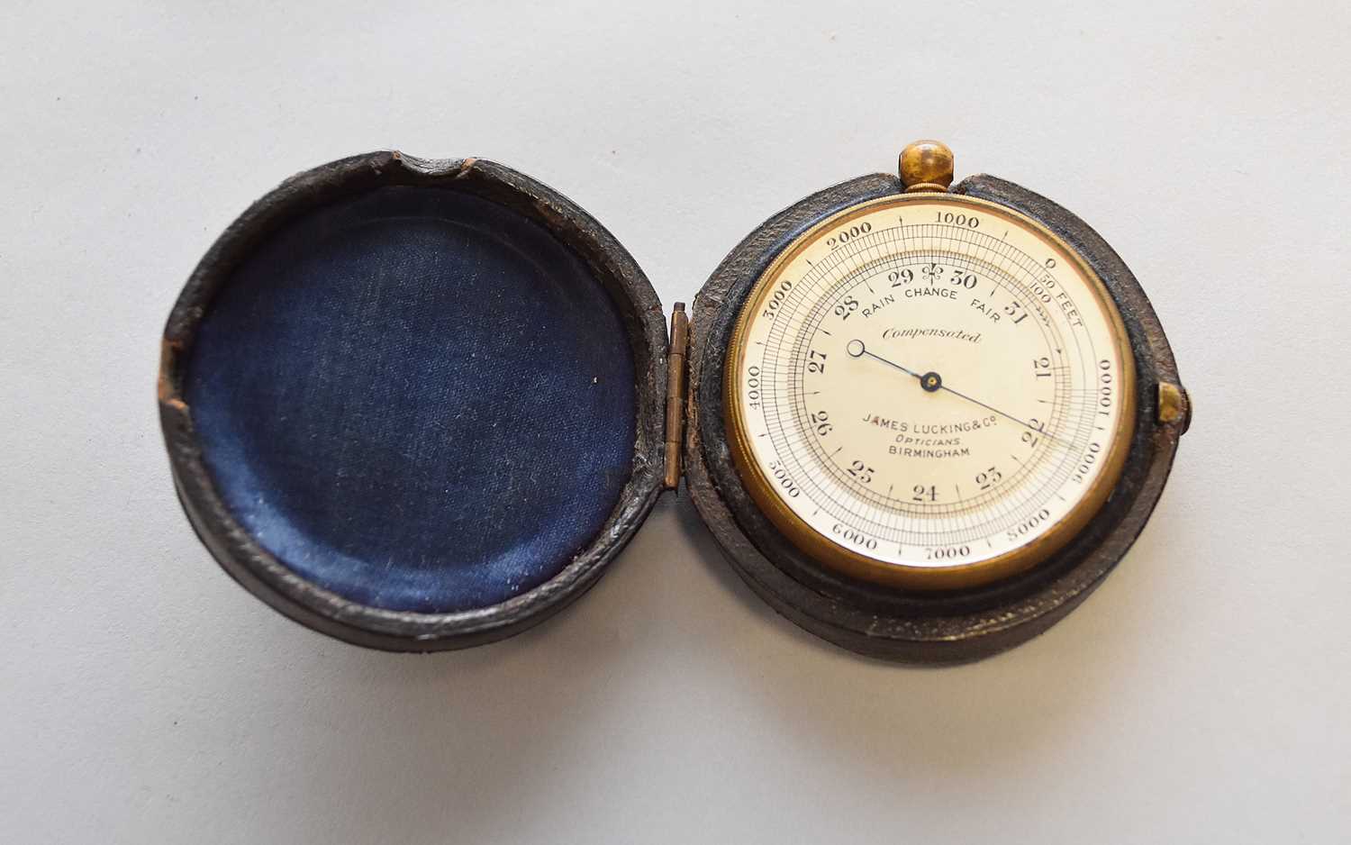 Lot 554 - A Victorian cased pocket barometer