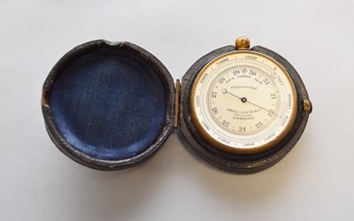 Lot 554 - A Victorian cased pocket barometer