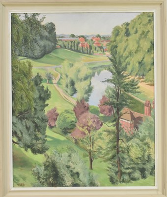 Lot 192 - Arthur Broadbent (Irish 1909-1994) Pengwern Boathouse, Shrewsbury