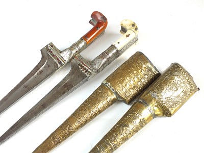 Lot 199 - Two Afghan or Indian Choora daggers, late 19th and early 20th centuries