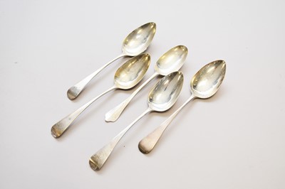 Lot 111 - Five silver tablespoons