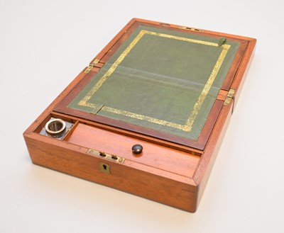 Lot 498 - An Edwardian walnut writing slope