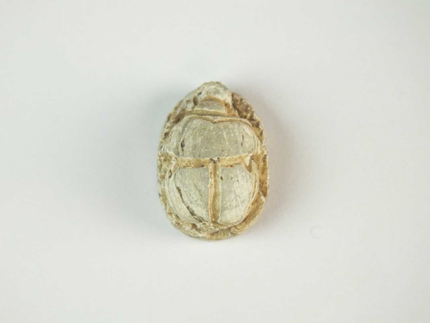 Lot 443 - Ancient Egyptian Scarab - Eighteenth Dynasty, reign of Tuthmosis III 1479 – 1425 BC.