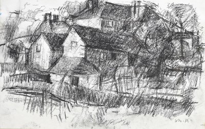 Lot 371 - William Mills (British 1923-1997) Farm Buildings, Tenbury