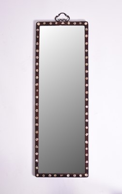 Lot 440 - A Chinese rosewood-framed wall mirror