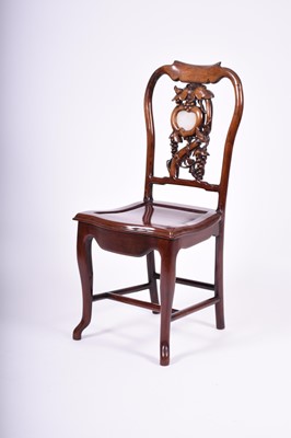 Lot A Chinese carved rosewood side chair