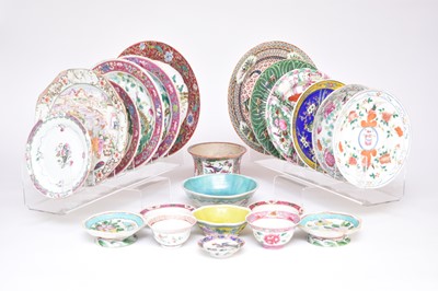 Lot 55 - A group of Chinese Nonya and famille rose porcelain