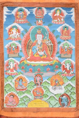 Lot 124 - A Tibetan thanka of Padmasambhava, 20th century