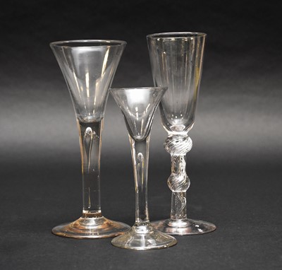 Lot 309 - Three 18th century drinking glasses