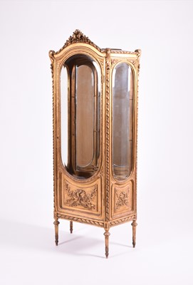 Lot 230 - A Louis XV style giltwood vitrine