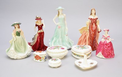 Lot 399 - Royal Worcester and Coalport ladies together with Royal Doulton character jugs