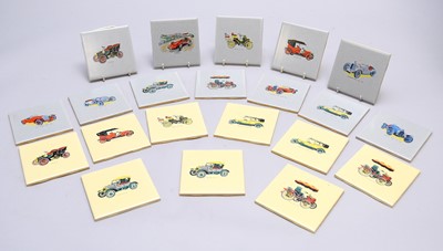 Lot 364 - Maw & Co - Two sets of motoring related tiles