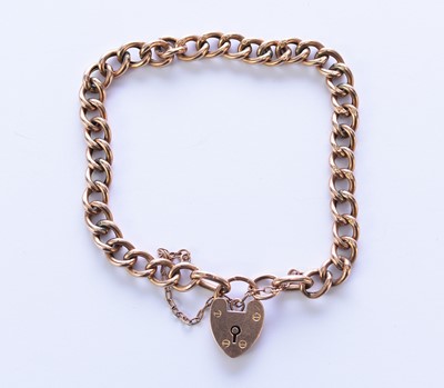 Lot 98 - A 9ct rose gold hollow curb link bracelet