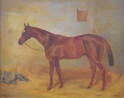 Lot 217 - Alfred Grenfell Haigh (British, 1870-1963), 'The Khedive', a horse in a loosebox