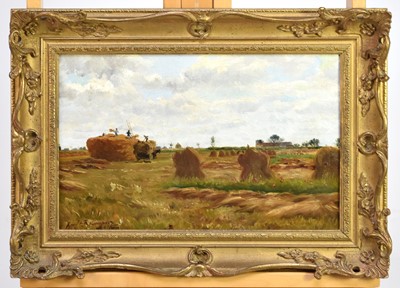 Lot 279 - Paul Émile Raissiguer (1851-1932) Haymaking Scene