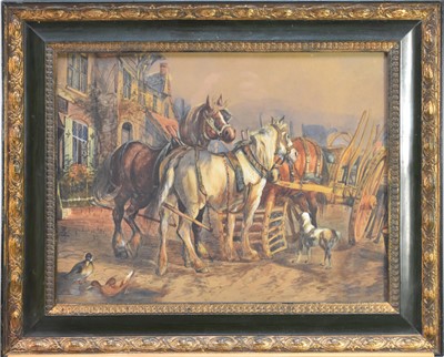 Lot 277 - British School (19th Century) Horses and Carts