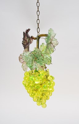Lot 312 - Murano glass ceiling pendant in the form of a bunch of grapes