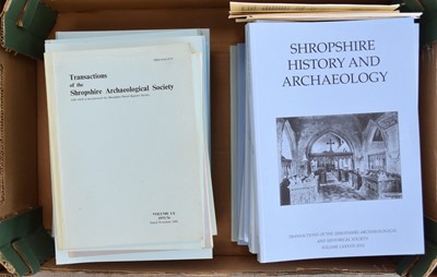 Lot 1172 - TRANSACTIONS of the Shropshire Archaeological Society Vols 58-87, 1965 - 2012.