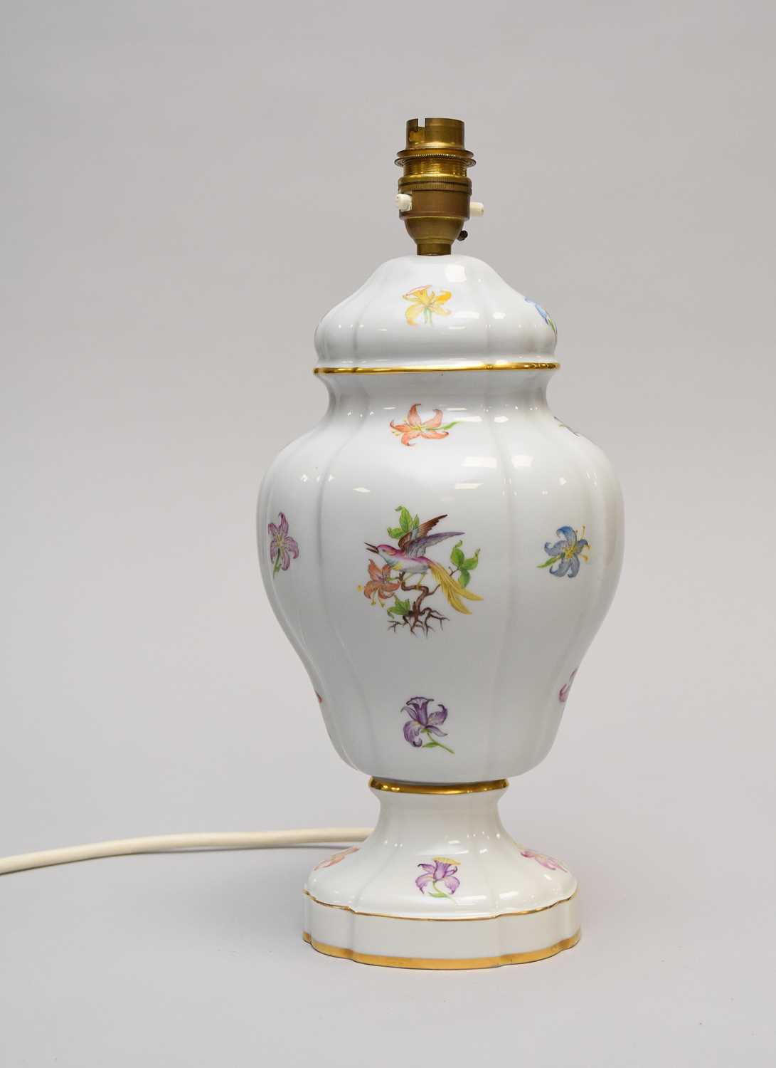 Lot 416 - A Herend porcelain lamp base