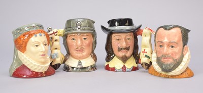 Lot 385 - Four Royal Doulton character jugs