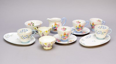 Lot 387 - Two Shelley services and Foley cream and sugar