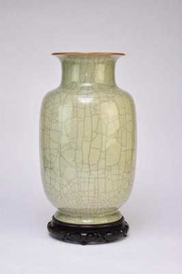 Lot 61 - A large Chinese guan type vase, Qing Dynasty