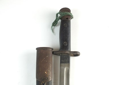 Lot 215 - British P1907 Bayonet and Scabbard by Sanderson