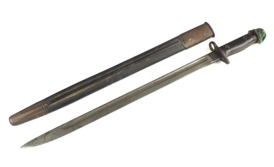 Lot 215 - British P1907 Bayonet and Scabbard by Sanderson