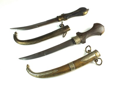 Lot 505 - Two Moroccan koummya daggers