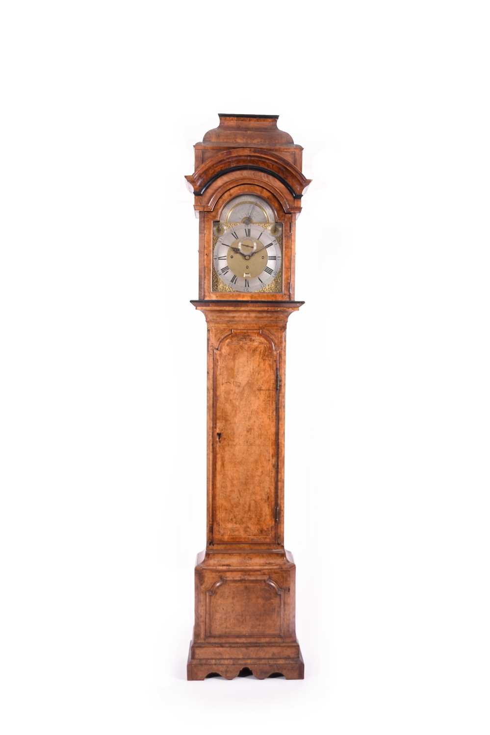 292 - A good, rare, George II, walnut, three-train musical longcase clock by John Drury