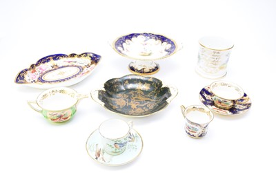 Lot 323 - A group of Coalport and Staffordshire, decorated with birds