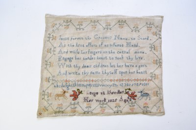Lot 574 - An early 19th century sampler