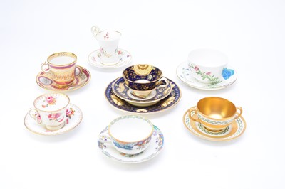 Lot 329 - Assorted English cups and saucers, mid-19th century onwards