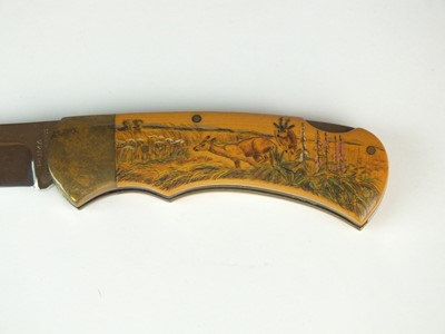 Lot 226 - A limited-edition Puma 4-Star 715 scrimshaw knife