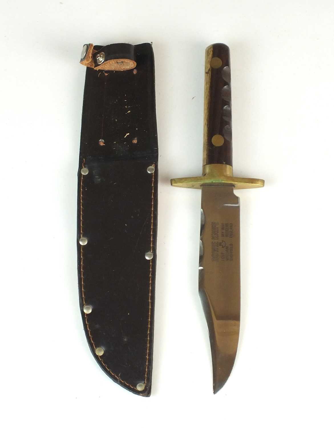 Lot 228 - A William Rogers bowie knife, with finger...