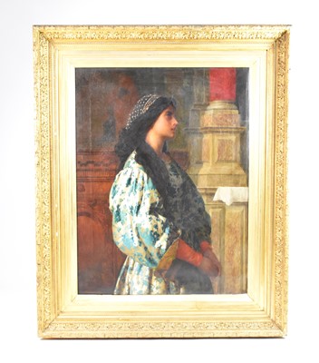 Lot 182 - Raffaele Giannetti (1832-1916) Portrait of a Young Woman