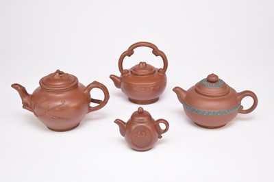 Lot 45 - Four Chinese Yixing teapots