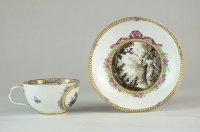 Lot 155 - A Meissen Marcolini period teacup and saucer