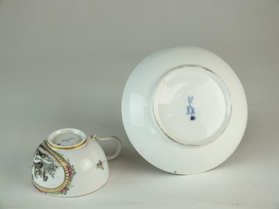 Lot 155 - A Meissen Marcolini period teacup and saucer